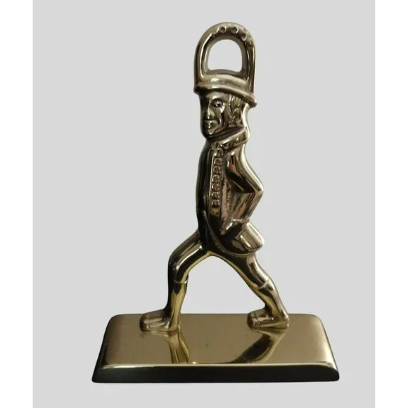Vintage Virginia Metalcrafters Hessian Soldier Solid Brass Door Stop Bookend